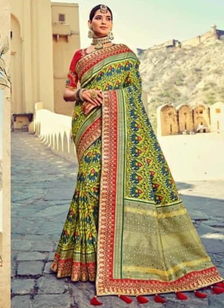 Multi Colour RAJ GHARANA 2 Heavy Bridal Wedding Wear Fancy Latest Saree Collection 6102